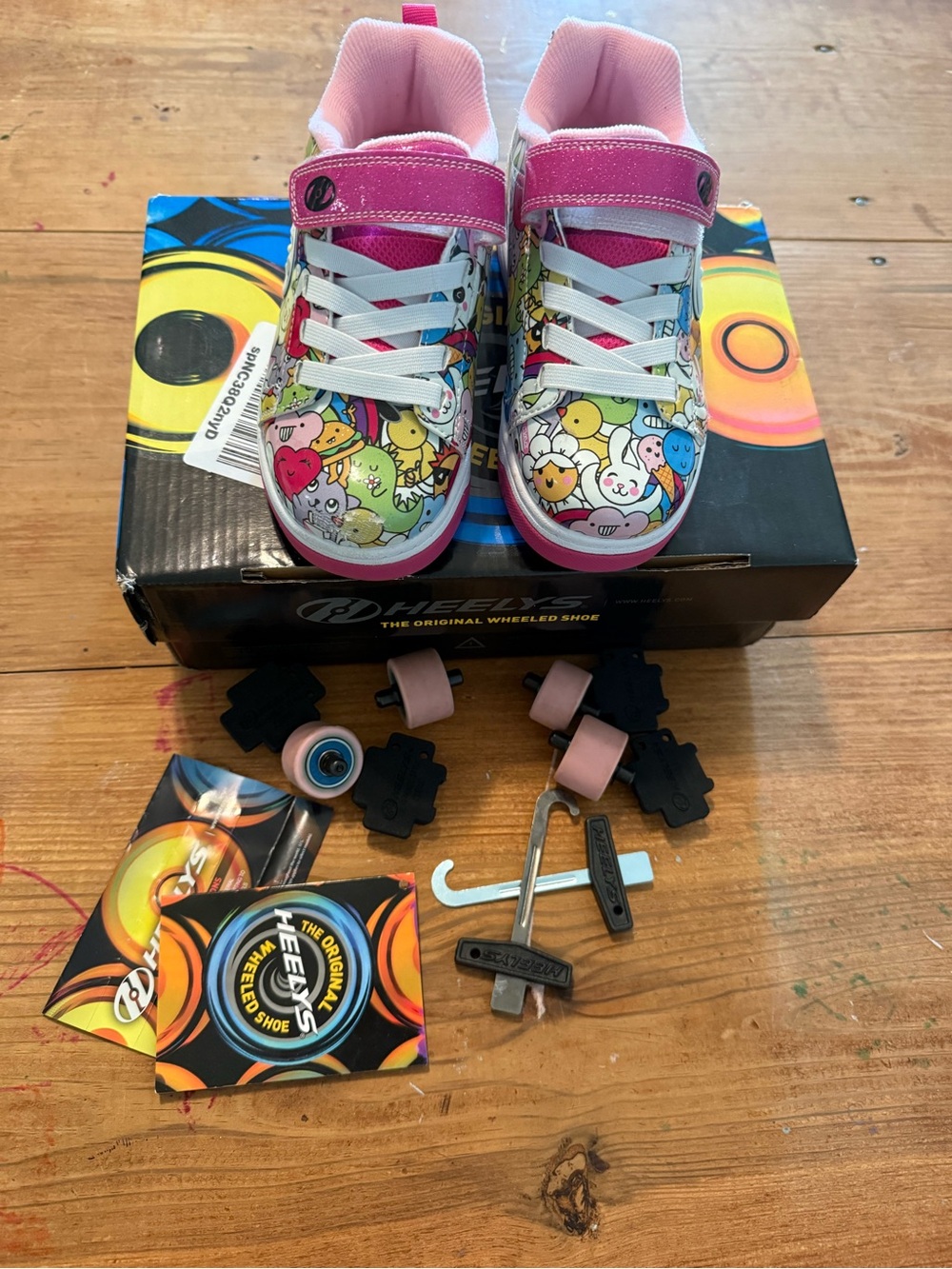 Heelys Pink White and Multicolor shoes